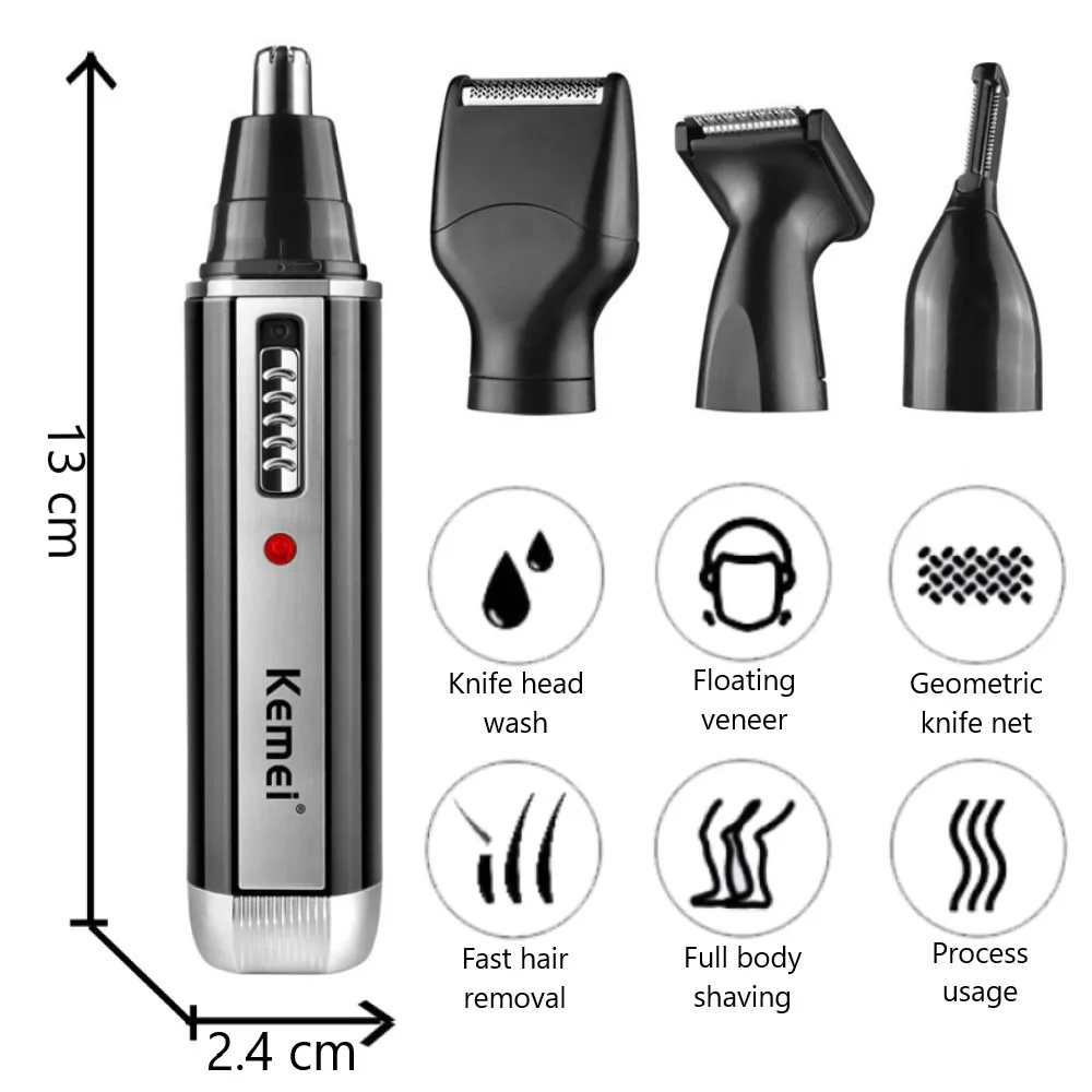 Kemei 4 in 1 trimmer for men E - Men'S Grooming Nose And Ear recensie en prijs