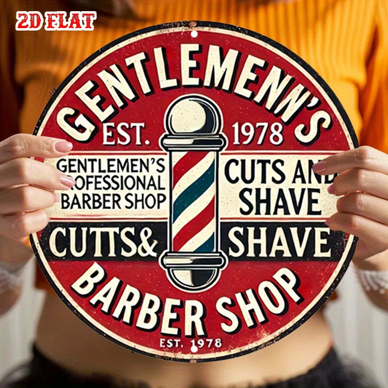 Vintage Barbershop Metal Wall  - Men'S Grooming Barbershop recensie en prijs