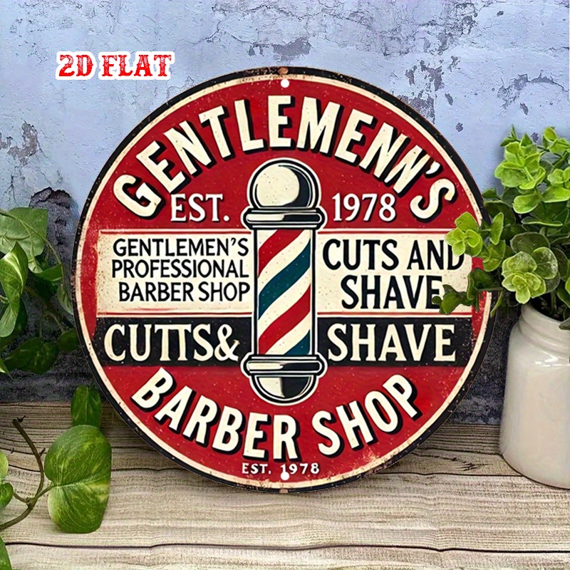 Vintage Barbershop Metal Wall  - Men'S Grooming Barbershop recensie en prijs