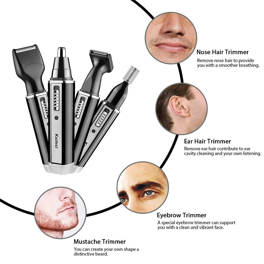 Kemei rechargeable electric al - Men'S Grooming Nose And Ear recensie en prijs