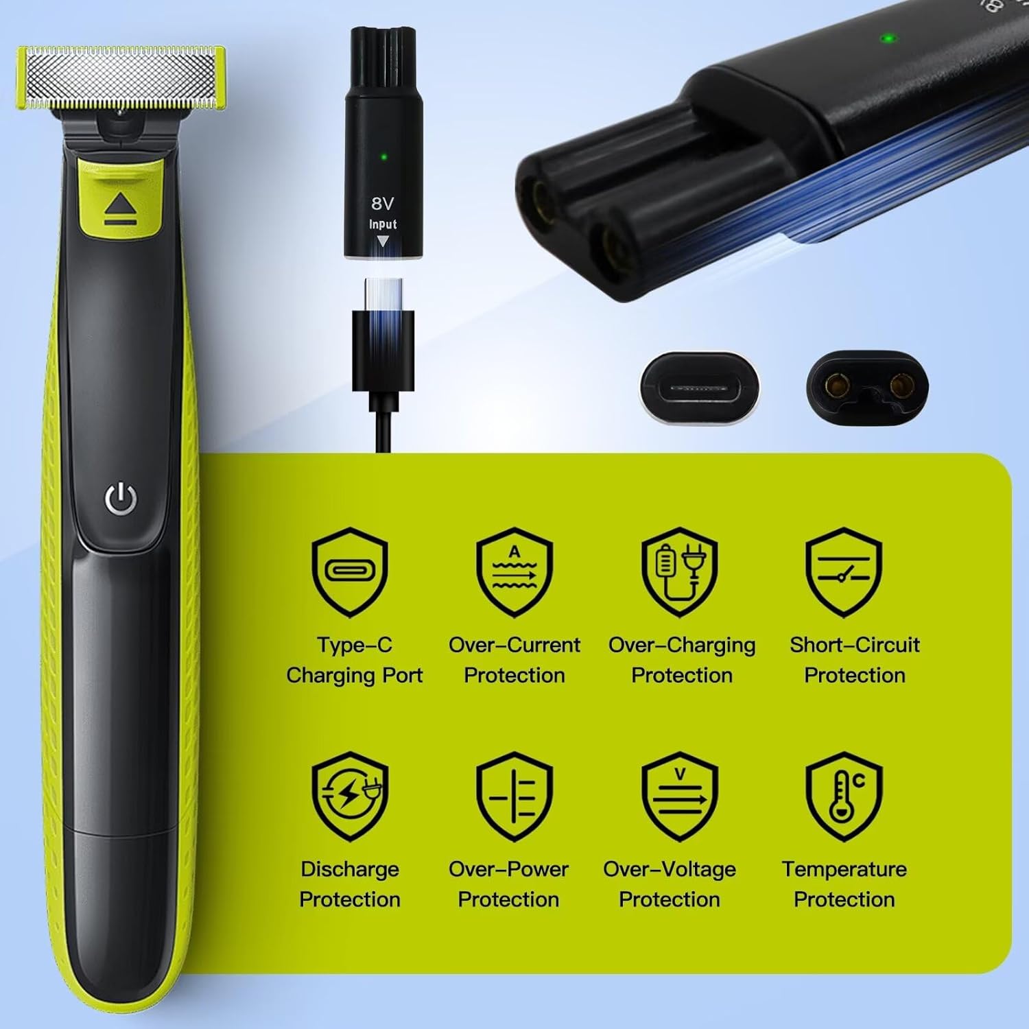 8V HQ850 Type-C Shaver Charger - Electric Shaver Rotary recensie en prijs