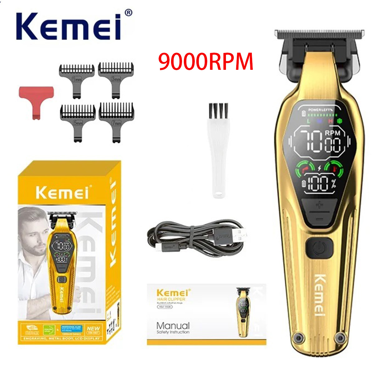 Kemei Mens Hair Clippers Profe - Men'S Grooming Haircut recensie en prijs