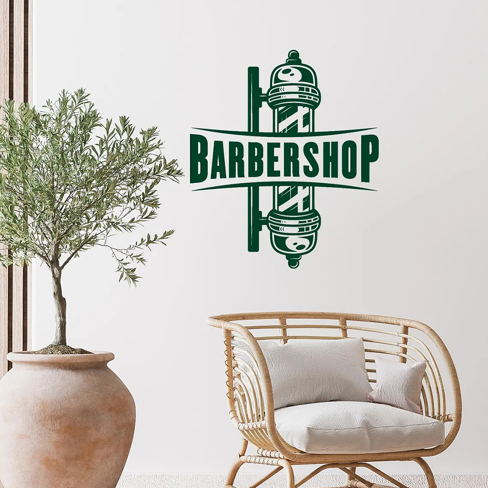 Barbershop Sign Vinyl Wall Dec - Men'S Grooming Barbershop recensie en prijs