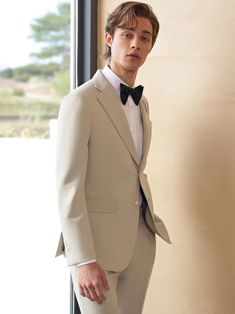 Mens Suits Set Luxury Beige Kh - Young Men'S Grooming recensie en prijs