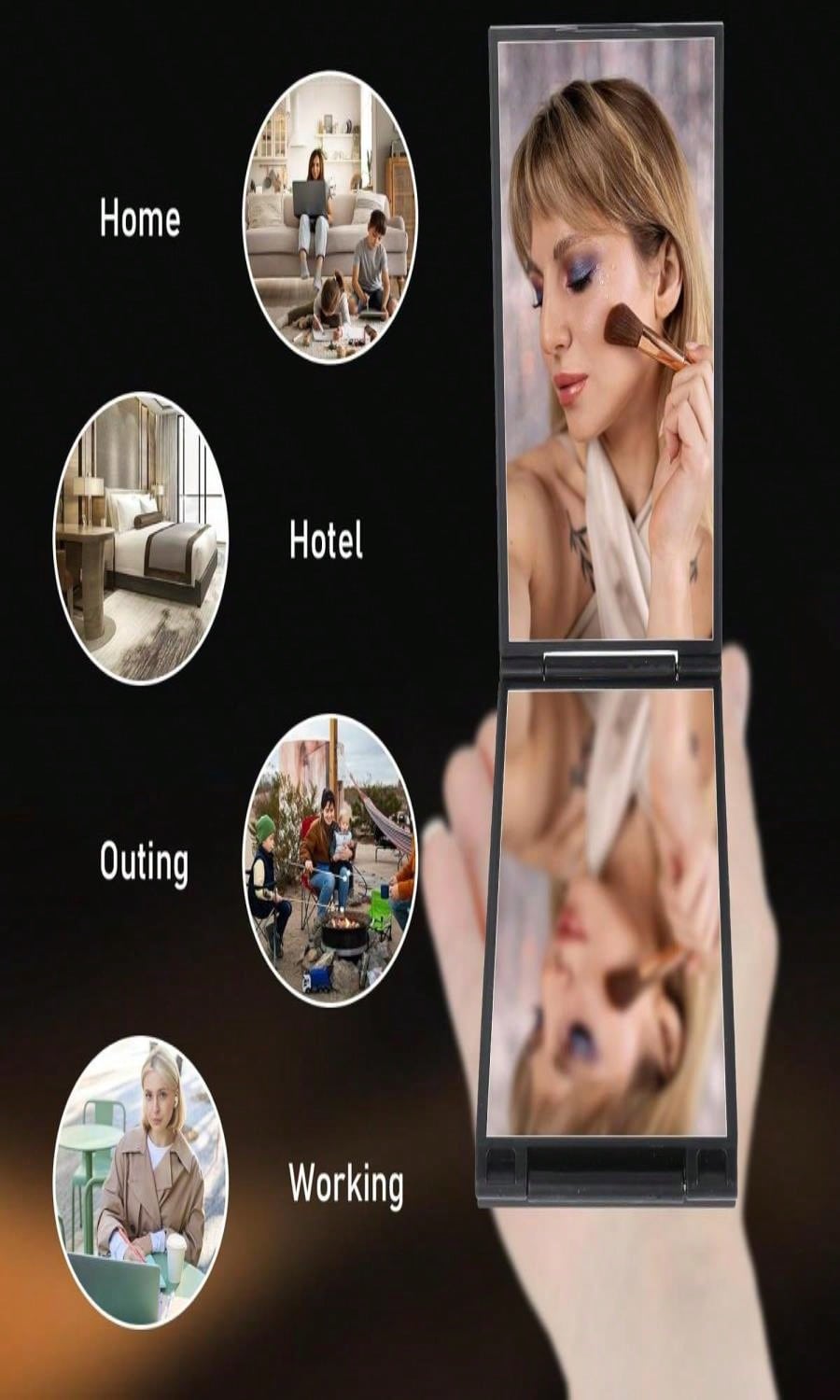 360° Foldable DIY 4-Way Mirror - Men'S Grooming Makeup recensie en prijs