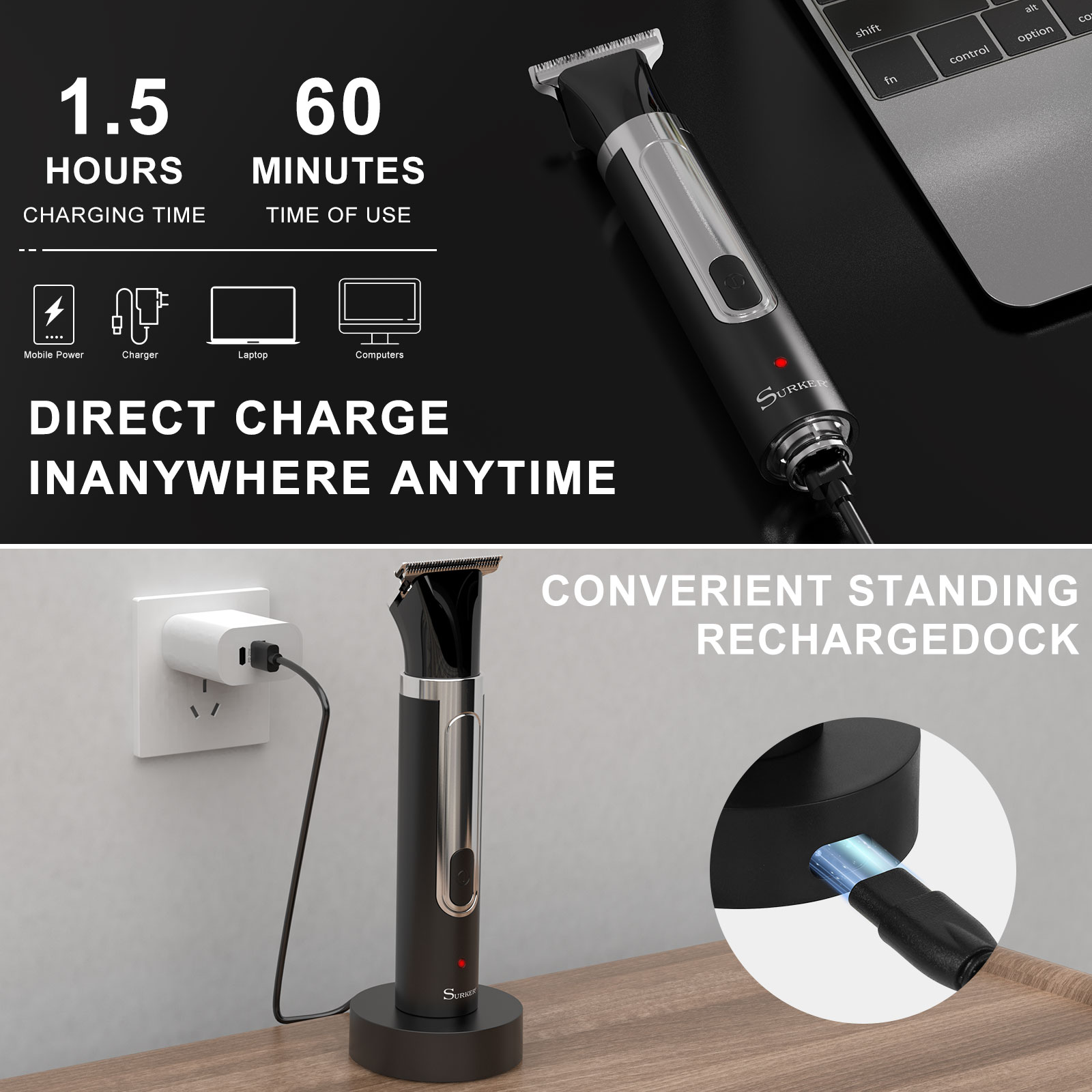 Surker 4-in-1 Shaver for Men G - Men Grooming Full Body recensie en prijs