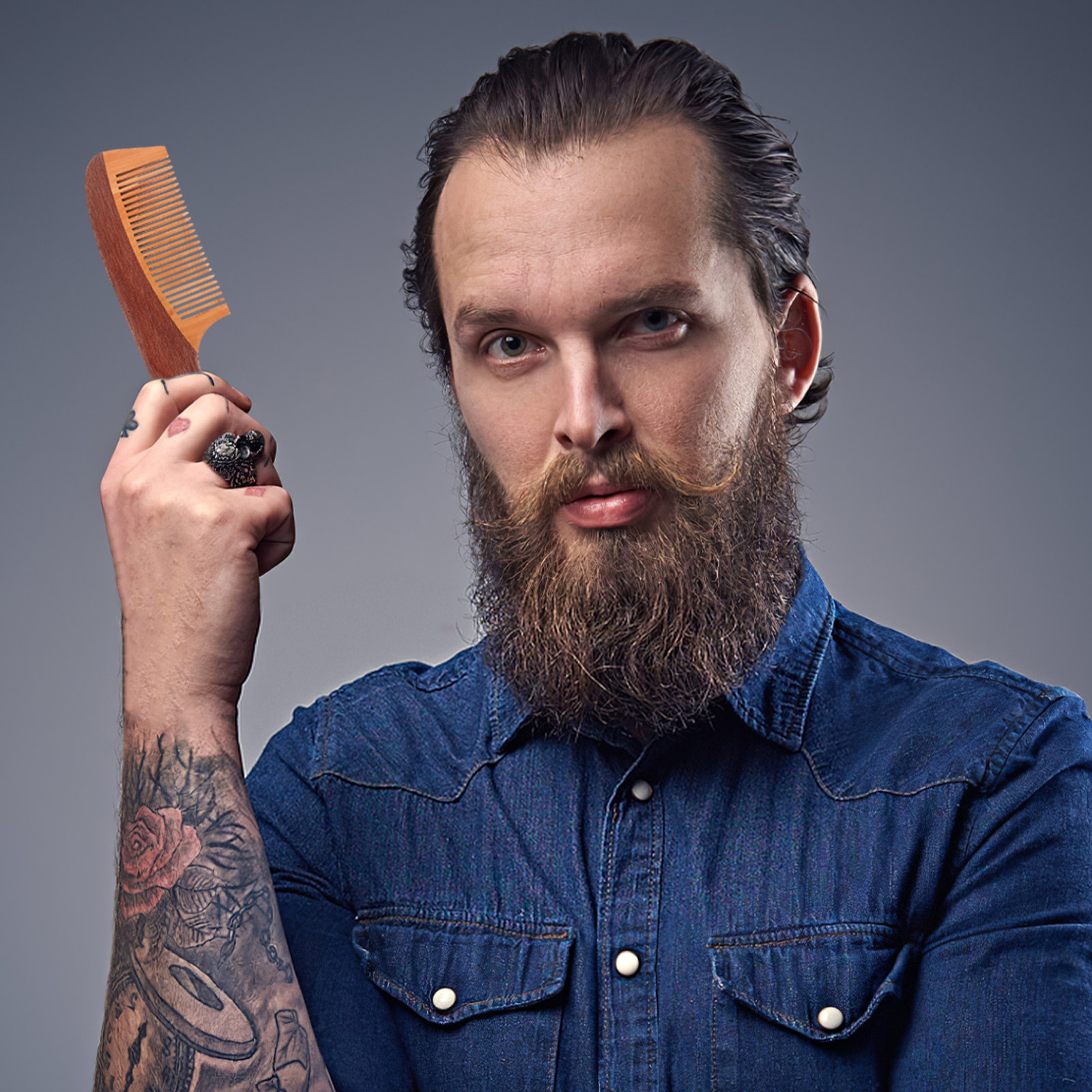 Portable Beard Comb for Men Na - Mens Grooming Tools recensie en prijs