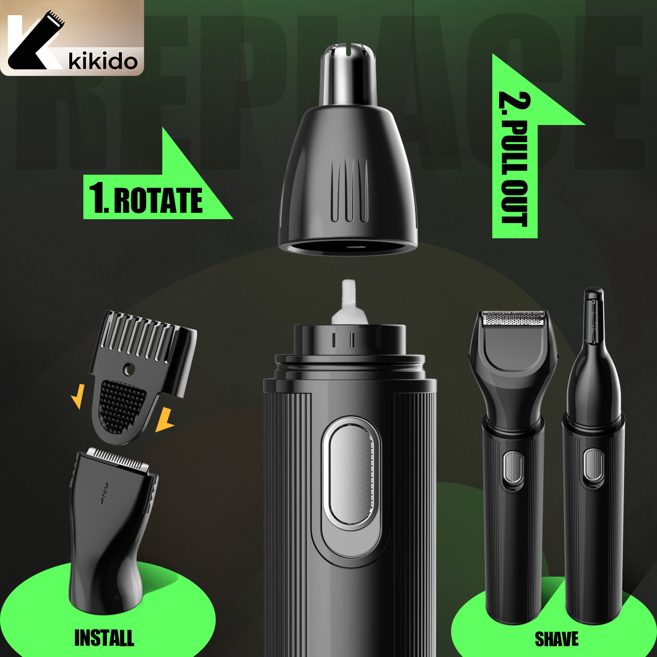 KIKIDO 4 in 1 Nose Hair Trimme - Men'S Grooming Nose And Ear recensie en prijs