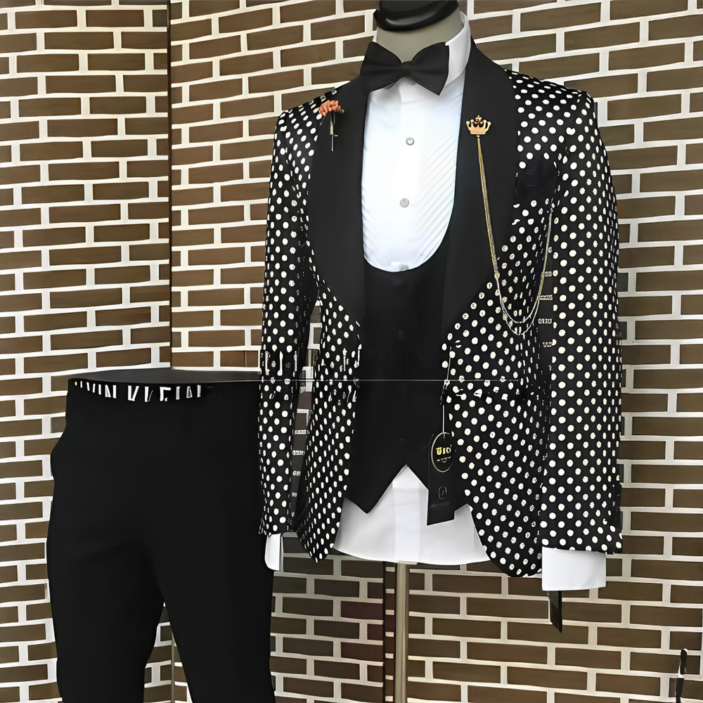 Spotted Men's Suit 3 Piece Set - Men'S Grooming Spot recensie en prijs