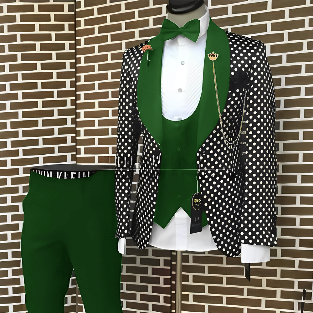 Spotted Men's Suit 3 Piece Set - Men'S Grooming Spot recensie en prijs